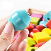 Geometric Shape Wooden Lacing Beads Set - Helaya