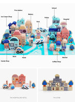 Wooden Building Blocks Set-City Construction - Helaya
