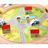 82 Pieces 3.2kg Wooden Train Track - Helaya