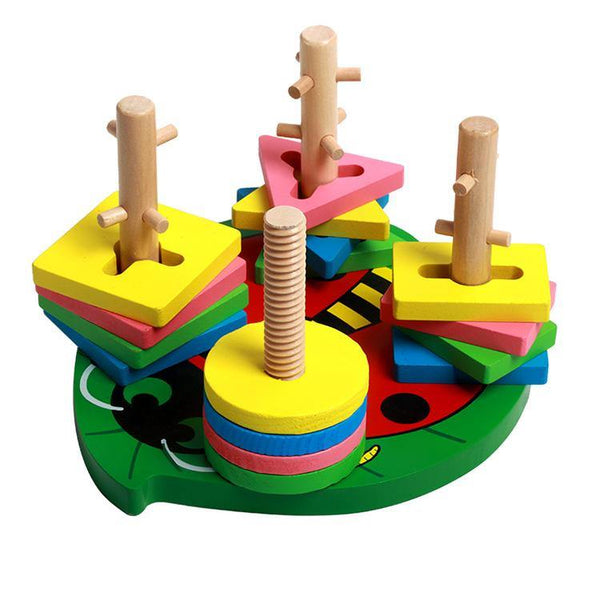 Wooden Beatle Shape Stacker - Helaya