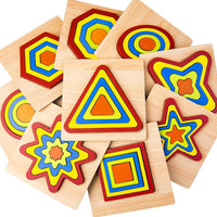Wooden Geometric Shape Puzzles - Helaya
