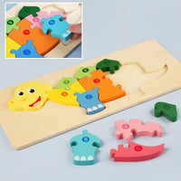 Wooden Large Animal & Number Puzzle - Helaya