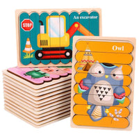 Wooden Double Sided Strip Puzzle - Helaya