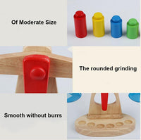 Wooden Balance Scale with Weights - Helaya