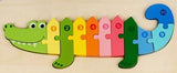 Wooden Large Animal & Number Puzzle - Helaya