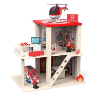 Pretend Play Wooden Fire Department - Helaya