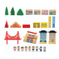 82 Pieces 3.2kg Wooden Train Track - Helaya