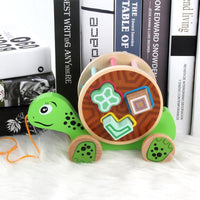 Pull Along Animals with Shape Sorting - Helaya