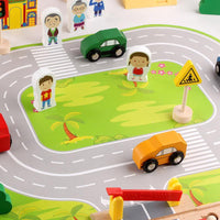 82 Pieces 3.2kg Wooden Train Track - Helaya