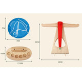 Wooden Balance Scale with Weights - Helaya