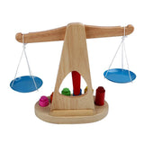 Wooden Balance Scale with Weights - Helaya