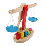 Wooden Balance Scale with Weights - Helaya