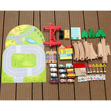 82 Pieces 3.2kg Wooden Train Track - Helaya