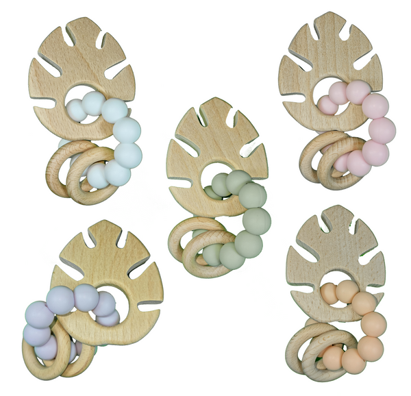 Wooden Silicone Leaf Teether - Helaya