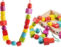Geometric Shape Wooden Lacing Beads Set - Helaya
