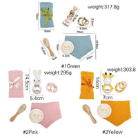 Eco Friendly Crochet and Wooden Rattle Infant Gift Box - Helaya
