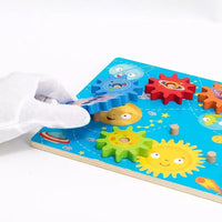 Wooden Spinning Gear Play Set
