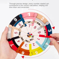 Wooden Two sided Maths Turnable Game Toy