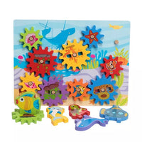 Wooden Spinning Gear Play Set