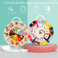 Wooden Two sided Maths Turnable Game Toy