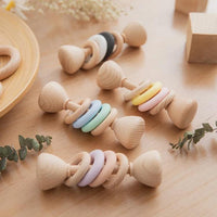 Wooden Rattles with Rings - Helaya