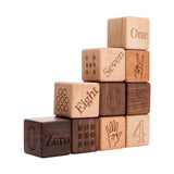 Wooden Number Cube Building Blocks Set - Helaya