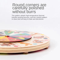 Wooden Two sided Maths Turnable Game Toy