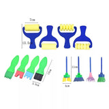 Sponge Painting Brushes Kit for Kids with Waterproof Apron - Helaya