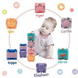 3D Touch 12 Pcs Soft Baby Teether Sensory Chew Building Blocks Toy Set - Helaya