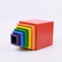 Rainbow Stacking Square boxes-Montessori Learning - Helaya