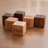 Wooden Number Cube Building Blocks Set - Helaya