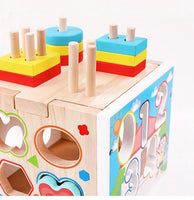 Wooden Geometry Shape Matching Cube