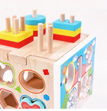 Wooden Geometry Shape Matching Cube