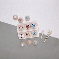 Colour Sorting Beads Tray with Wooden Cups - Helaya