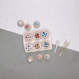 Colour Sorting Beads Tray with Wooden Cups - Helaya