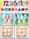 Wooden Geometry Shape Matching Cube