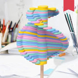 Wooden Rotating Rainbow Lollipop Toy - Helaya