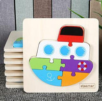 Wooden Picture Puzzles with Name Tags - Helaya